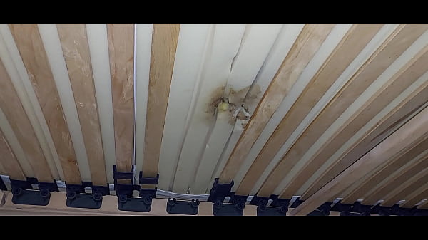 masturbation with the hole in the mattress and ejaculation of sperm under the bed