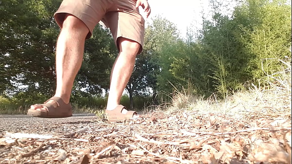 Pissing on the road