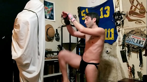 Sexy guy works out while you masturbate