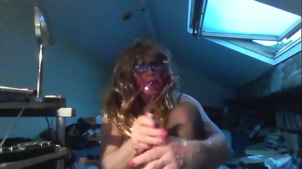 Worthless sissy fag trash Sarah Millward’s extreme humiliation – wanks, smokes, pegs her clitty cock, balls and tongue, smashes creamy pies into her face and hair