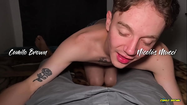 POV Blowjob Nicolas Mucci Sucks Camilo Brown Big Uncut Cock And Swallows His Cum