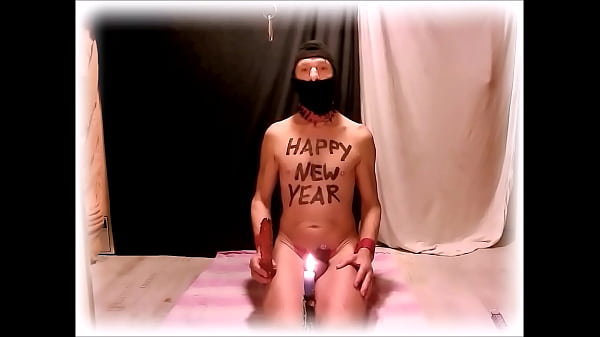 naked pathetic slave exposed get ready for NEW YEAR party, stretch my hole to serve the guests