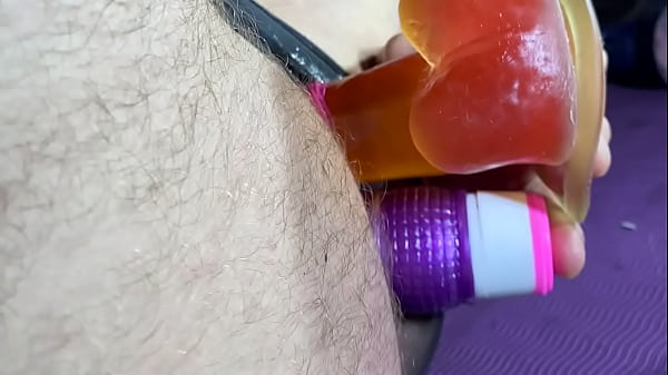 Size Queen dildo and vibrator double penetration