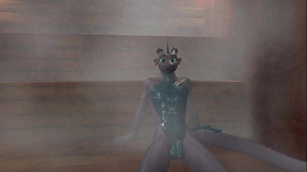 Masturbating, sucking dick in sauna, licking balls
