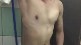 Cute, Sexy, Hot Asian Horny Boy Flexing, Teasing, Jerking Off, and Cumming