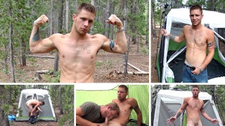 Swallowing Straight Guy’s Load in the Rain – Mountain Tent Cum Eating