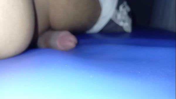 masturbation and ejaculation cum on mattress with leather cover