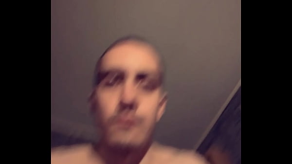 Twink jerking his big cock naked
