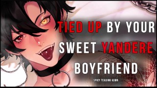 ꜱᴡᴇᴇᴛ & ꜱᴘɪᴄʏ ʏᴀɴᴅᴇʀᴇ ᴀꜱᴍʀ Waking up while being Tied up Obsessed & Loving Boyfriend x Listener SFW