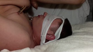 Extremely messy and sloppy self suck and piss drink! Cum on face