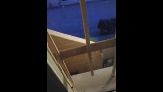 Jerking Off My Big Uncut Cock Public On My Window Till I Cum – Camilo Brown