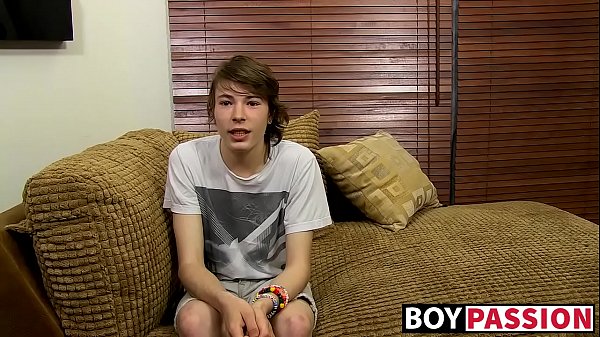 Long haired guy with a shaved asshole has fun with sex toys