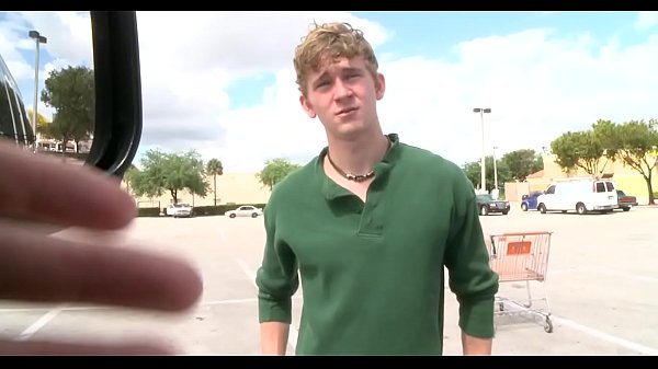 Blindfolded stud is tricked by a gay hunk into having blow job