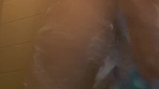 Hot Guy Soapy Ass and Cock Showering and Fleshlight fucking