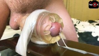 Intense Guy Orgasm while Fucking Fleshlight with Moans and Dirty Talk until Big Cumshot – 4K