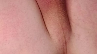 White straight young man shows his stretched anal hole