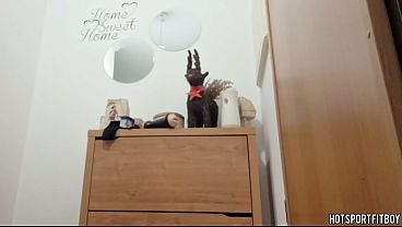 Amateur Big Dick Fleshlight Fuck in Friend’s Place – Lick, Thrust, Moan Loud & Creampie Finish